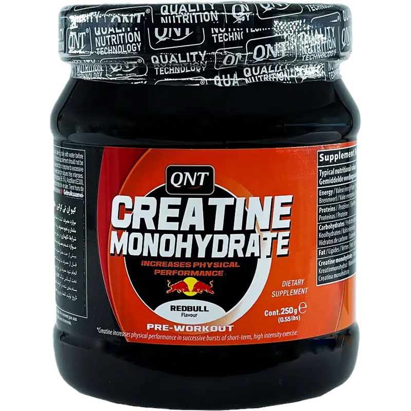 کراتین مونوهیدرات با طعم رد بول کیو ان تی - 250 گرم
